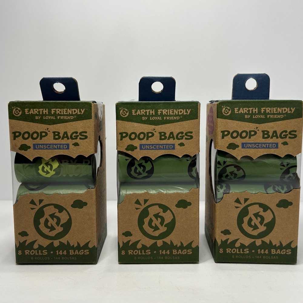 Earth Friendly Loyal Friend Unscented Poop Bags 3 Pack 24 Rolls 432 Bags